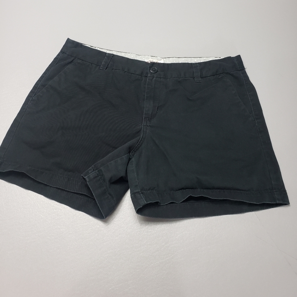 merona solid black shorts women's size 12